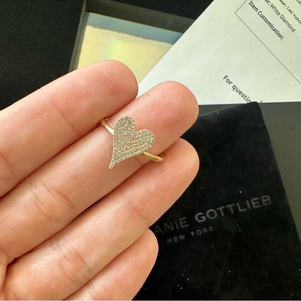 Pave Gold Heart Ring by stephanie gotlieb